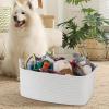 imageOIAHOMY Woven Basket Gift Basket Empty with Gift Bags and Ribbons Rope Baskets for Baby Showers Storage Baskets with Handles for Nursery Pet Toy Organizer  WhiteWhite