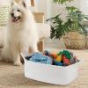 imageOIAHOMY Woven Basket Gift Basket Empty with Gift Bags and Ribbons Rope Baskets for Baby Showers Storage Baskets with Handles for Nursery Pet Toy Organizer  WhiteWhite