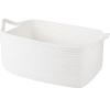 imageOIAHOMY Woven Basket Gift Basket Empty with Gift Bags and Ribbons Rope Baskets for Baby Showers Storage Baskets with Handles for Nursery Pet Toy Organizer  WhiteWhite