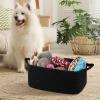 imageOIAHOMY Woven Basket Gift Basket Empty with Gift Bags and Ribbons Rope Baskets for Baby Showers Storage Baskets with Handles for Nursery Pet Toy Organizer  WhiteBlack
