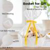 imageOIAHOMY Woven Basket Gift Basket Empty with Gift Bags and Ribbons Rope Baskets for Baby Showers Storage Baskets with Handles for Nursery Pet Toy Organizer  WhiteWhite