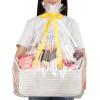imageOIAHOMY Woven Basket Gift Basket Empty with Gift Bags and Ribbons Rope Baskets for Baby Showers Storage Baskets with Handles for Nursery Pet Toy Organizer  WhiteWhite