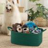 imageOIAHOMY Woven Basket Gift Basket Empty with Gift Bags and Ribbons Rope Baskets for Baby Showers Storage Baskets with Handles for Nursery Pet Toy Organizer  WhiteGreen