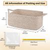 imageOIAHOMY Woven Basket Gift Basket Empty with Gift Bags and Ribbons Rope Baskets for Baby Showers Storage Baskets with Handles for Nursery Pet Toy Organizer  WhiteBrown