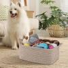 imageOIAHOMY Woven Basket Gift Basket Empty with Gift Bags and Ribbons Rope Baskets for Baby Showers Storage Baskets with Handles for Nursery Pet Toy Organizer  WhiteBrown