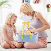 imageOIAHOMY Woven Basket Gift Basket Empty with Gift Bags and Ribbons Rope Baskets for Baby Showers Storage Baskets with Handles for Nursery Pet Toy Organizer  WhiteBlue