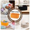 imageOIAHOMY Woven Basket Gift Basket Empty with Gift Bags and Ribbons Rope Baskets for Baby Showers Storage Baskets with Handles for Nursery Pet Toy Organizer  WhiteBlack