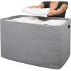 imageOIAHOMY 118L XXXLarge Cotton Rope Storage Basket Oversized Blanket Basket Used for Organizing Dirty Clothes in Living Room Bedroom Nursery Dog Toy Storage Bins 25quot x 17quot x 16quotWhiteGrey