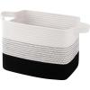 imageOIAHOMY Storage Basket  Cotton Rope Woven Basket for Shelves Toys Towels  13quot985quot87quot Gradient YellowGradie1nt Dark