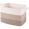 imageOIAHOMY Storage Basket  Cotton Rope Woven Basket for Shelves Toys Towels  13quot985quot87quot Gradient YellowGradient Yellow