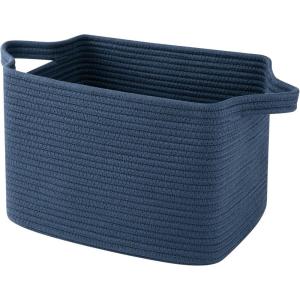 imageOIAHOMY Storage Basket  Cotton Rope Woven Basket for Shelves Toys Towels  13quot985quot87quot Gradient YellowBlue