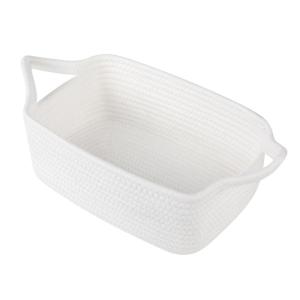 imageOIAHOMY Woven Basket Gift Basket Empty with Gift Bags and Ribbons Rope Baskets for Baby Showers Storage Baskets with Handles for Nursery Pet Toy Organizer  WhiteWhite