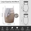 imageLaundry Hamper Woven Rope Large Clothes Hamper 256quot Height Tall Laundry Basket with Extended Handles for Storage Clothes Toys in Bedroom Bathroom Foldable Dark GreyYellow variegated