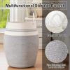 imageLaundry Hamper Woven Rope Large Clothes Hamper 256quot Height Tall Laundry Basket with Extended Handles for Storage Clothes Toys in Bedroom Bathroom Foldable Dark GreyWhite  light grey