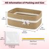 imageOIAHOMY Christmas Basket Woven Basket for Gifts Empty with Gift Bags and Ribbons Rope Basket for Decorations Storage Basket with Handles for Nursery Pet Toy Basket  PinkBrown