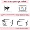 imageOIAHOMY Christmas Basket Woven Basket for Gifts Empty with Gift Bags and Ribbons Rope Basket for Decorations Storage Basket with Handles for Nursery Pet Toy Basket  PinkBlack