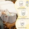 imageOIAHOMY Large Diaper Caddy Organizer for Baby Portable Baby Basket with Handles Gift Basket for Newborn Diaper storage Organizer for Changing Table and Car GreyGrey