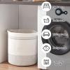 imageOIAHOMY Laundry Basket Rope Basket Large Storage Basket with HandlesModern Decorative Woven Basket for Living RoomStorage Baskets for Toys Throws Pillowsand Towels 18quot16quotLight Grey