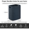 imageOIAHOMY Laundry Hamper Laundry BasketRectangle Cotton Large Blanket Storage Basket for Living roomBedroom Woven Decorative Storage for ToysClothesPillows16x13x22inBlueBlue