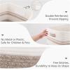 imageOIAHOMY Laundry Hamper Laundry BasketRectangle Cotton Large Blanket Storage Basket for Living roomBedroom Woven Decorative Storage for ToysClothesPillows16x13x22inBlueGradient Yellow