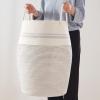 imageOIAHOMY Laundry Hamper Woven Cotton Rope Large Clothes Hamper 256quot Height Tall Laundry Basket with Extended Cotton Handles for Storage Clothes Toys in Bedroom Bathroom Foldable Yellow variegatedWhite black