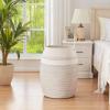 imageOIAHOMY Laundry Hamper Woven Cotton Rope Large Clothes Hamper 256quot Height Tall Laundry Basket with Extended Cotton Handles for Storage Clothes Toys in Bedroom Bathroom Foldable Yellow variegatedWhite black