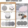 imageOIAHOMY 8 Pcs Coasters with Holder Coasters for Drinks Woven Cotton Absorbent Coaster Set for Kinds of Cups Housewarming Gifts for Home Decor YellowGray
