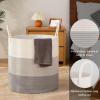 imageOIAHOMY 100L Laundry Hamper Dirty Clothes Hamper for Bedroom Collapsible Laundry Basket Large Blanket BasketNursery Hamper with Handle Blanket Storage for Living Room185x21inchesGradient BrownGradient Grey