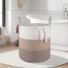 imageOIAHOMY 100L Laundry Hamper Dirty Clothes Hamper for Bedroom Collapsible Laundry Basket Large Blanket BasketNursery Hamper with Handle Blanket Storage for Living Room185x21inchesGradient BrownGradient Brown