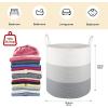 imageOIAHOMY 100L Laundry Hamper Dirty Clothes Hamper for Bedroom Collapsible Laundry Basket Large Blanket BasketNursery Hamper with Handle Blanket Storage for Living Room185x21inchesGradient BrownGradient Grey