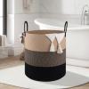 imageOIAHOMY 100L Laundry Hamper Dirty Clothes Hamper for Bedroom Collapsible Laundry Basket Large Blanket BasketNursery Hamper with Handle Blanket Storage for Living Room185x21inchesGradient BrownYellow  Black