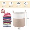 imageOIAHOMY 100L Laundry Hamper Dirty Clothes Hamper for Bedroom Collapsible Laundry Basket Large Blanket BasketNursery Hamper with Handle Blanket Storage for Living Room185x21inchesGradient BrownBrownWhite