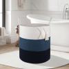 imageOIAHOMY 100L Laundry Hamper Dirty Clothes Hamper for Bedroom Collapsible Laundry Basket Large Blanket BasketNursery Hamper with Handle Blanket Storage for Living Room185x21inchesGradient BrownGradient Blue