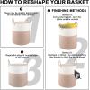 imageOIAHOMY 100L Laundry Hamper Dirty Clothes Hamper for Bedroom Collapsible Laundry Basket Large Blanket BasketNursery Hamper with Handle Blanket Storage for Living Room185x21inchesGradient BrownBrownWhite