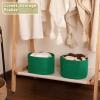 imageOIAHOMY Small Storage Baskets for OrganizingCloset Cube Shelf Storage 989871 Woven Cotton Rope Gift Baskets for NurseryCute Dog Toy bins Round 3 Packs WhiteGreen