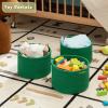 imageOIAHOMY Small Storage Baskets for OrganizingCloset Cube Shelf Storage 989871 Woven Cotton Rope Gift Baskets for NurseryCute Dog Toy bins Round 3 Packs WhiteGreen