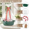 imageOIAHOMY Small Woven Basket with Gift Bags Ribbons ampamp DIY Label Card Baskets for Gifts Empty Small Rope Basket 12  8  5IN Cute Decorative baskets with Handles for Baby Pets Toys GreenGreen