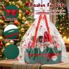 imageOIAHOMY Christmas Basket with Gift Bags and Ribbons Woven Storage Basket for Decorations Nursery Pets  GreenChristmas Green