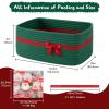 imageOIAHOMY Christmas Basket with Gift Bags and Ribbons Woven Storage Basket for Decorations Nursery Pets  GreenChristmas Green