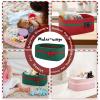 imageOIAHOMY Christmas Basket with Gift Bags and Ribbons Woven Storage Basket for Decorations Nursery Pets  GreenGreen  Red Bow