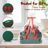 imageOIAHOMY Christmas Basket with Gift Bags and Ribbons Woven Storage Basket for Decorations Nursery Pets  GreenGreen  Red Bow