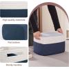 imageOIAHOMY 4 Pack Storage Baskets for Organizing Basket for Shelves with Handle Woven Baskets for Storage Toys Towels Books Cotton Rope Basket 13quot L x 9 quot W x 78 quot H Brown ampamp WhiteBlue  White