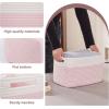imageOIAHOMY 4 Pack Storage Baskets for Organizing Basket for Shelves with Handle Woven Baskets for Storage Toys Towels Books Cotton Rope Basket 13quot L x 9 quot W x 78 quot H Brown ampamp WhitePink  White