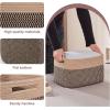 imageOIAHOMY 4 Pack Storage Baskets for Organizing Basket for Shelves with Handle Woven Baskets for Storage Toys Towels Books Cotton Rope Basket 13quot L x 9 quot W x 78 quot H Brown ampamp WhiteBrown  Black