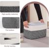 imageOIAHOMY 4 Pack Storage Baskets for Organizing Basket for Shelves with Handle Woven Baskets for Storage Toys Towels Books Cotton Rope Basket 13quot L x 9 quot W x 78 quot H Brown ampamp WhiteBlack  White