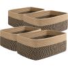 imageOIAHOMY 4 Pack Storage Baskets for Organizing Small Bins for Shelves Cute Decorative Storage Bins Organizer Baskets for Gifts Empty 118Lx78Wx47H BrownWhiteBlackYellow