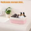 imageOIAHOMY 4 Pack Storage Baskets for Organizing Small Bins for Shelves Cute Decorative Storage Bins Organizer Baskets for Gifts Empty 118Lx78Wx47H BrownWhitePinkWhite