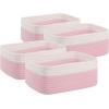 imageOIAHOMY 4 Pack Storage Baskets for Organizing Small Bins for Shelves Cute Decorative Storage Bins Organizer Baskets for Gifts Empty 118Lx78Wx47H BrownWhitePinkWhite