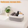 imageOIAHOMY 4 Pack Storage Baskets for Organizing Small Bins for Shelves Cute Decorative Storage Bins Organizer Baskets for Gifts Empty 118Lx78Wx47H BrownWhiteGreyWhite