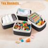 imageOIAHOMY 4 Pack Storage Baskets for Organizing Small Bins for Shelves Cute Decorative Storage Bins Organizer Baskets for Gifts Empty 118Lx78Wx47H BrownWhiteBlackWhite